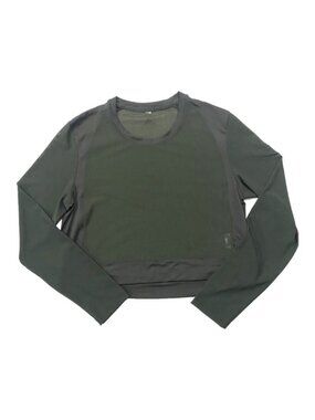 🛍️ 2/$20 ENTIRE SHOP - ADIDAS‎ Sheer Goprcore Long Sleeve Top Dark Green M/L